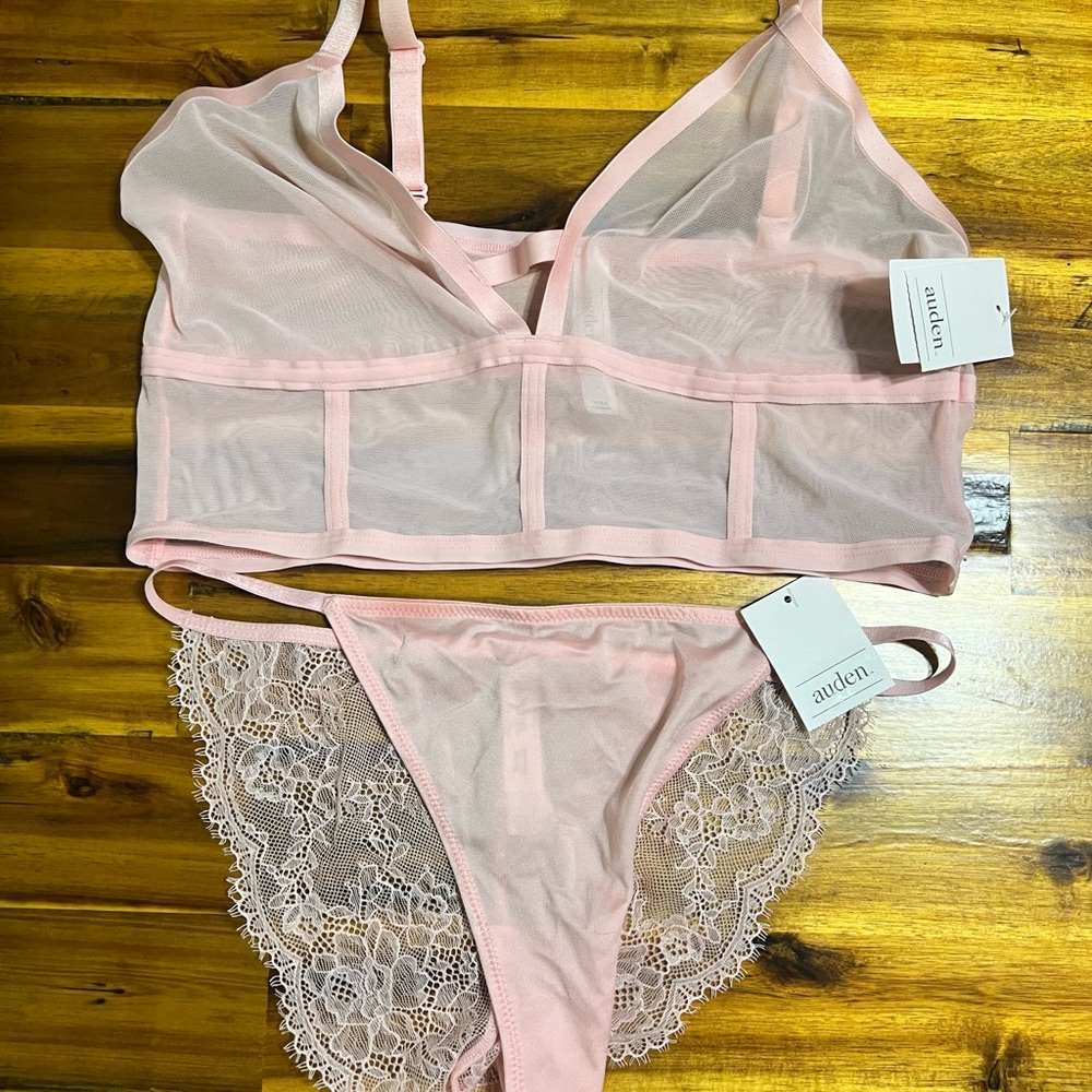 Target Auden Soft Pink Lace Bralette and Panty Set